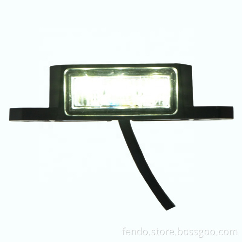 UV PC LED Trailer License Plate Lamp 10-30V